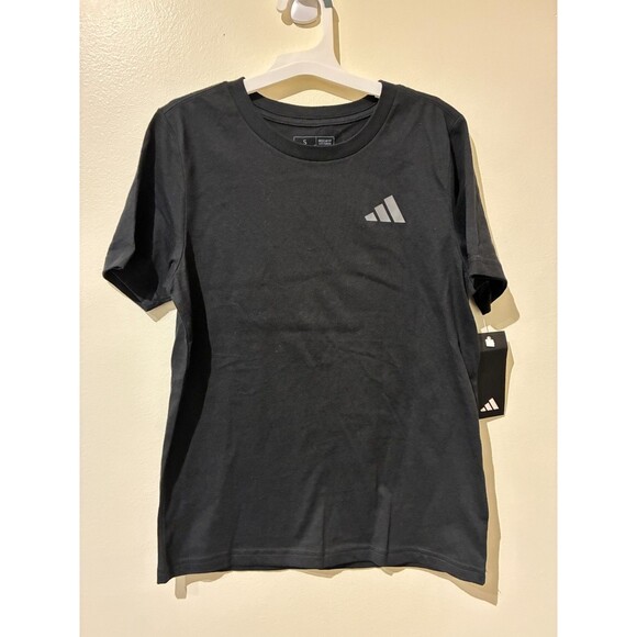 NWT Adidas SS Blurred Camo Tee Black - Kids Small (8) - Picture 1 of 4